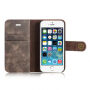 2in1 afneembare koffer voor iPhone 5 / 5S / SE (2016) - bruin