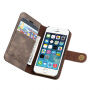 2in1 afneembare koffer voor iPhone 5 / 5S / SE (2016) - bruin