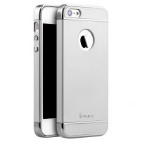 IPAKY elegante hoes voor iPhone 5 / 5S / SE (2016) - zilver