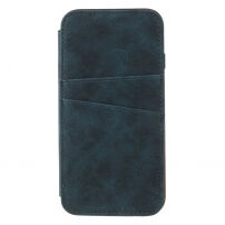 Flip vintage koffer voor iPhone 7/8 - blauw