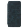 Flip vintage koffer voor iPhone XS/iPhone X X - blauwgroen