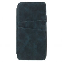 Flip vintage koffer voor iPhone XS/iPhone X X - blauwgroen