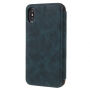 Flip vintage koffer voor iPhone XS/iPhone X X - blauwgroen