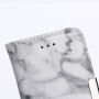 Flipcase voor iPhone 5 / 5S / SE (2016) - wit marmer
