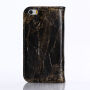 Flipcase voor iPhone 5 / 5S / SE (2016) - zwart marmer