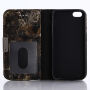 Flipcase voor iPhone 5 / 5S / SE (2016) - zwart marmer