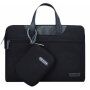 Cartinoe elegante draagtas met kleine portemonnee voor MacBook tot 16" - zwart