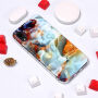 dekking voor iPhone XR - turquoise marmer