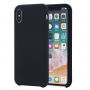 Vloeibare siliconen hoes voor iPhone XS Max. - zwart