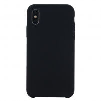 Vloeibare siliconen hoes voor iPhone XS Max. - zwart
