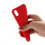Vloeibare siliconen hoes voor iPhone XS Max. - rood