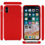 Vloeibare siliconen hoes voor iPhone XS Max. - rood