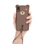 BASEUS cover 3D beer voor iPhone XR - bruin