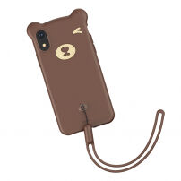 BASEUS cover 3D beer voor iPhone XR - bruin