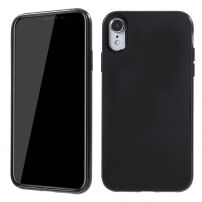 Zachte plastic hoes voor iPhone XR - zwart