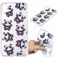Zachte plastic hoes voor iPhone XR - panda's