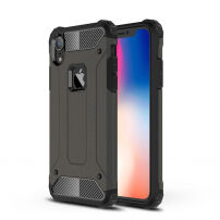 Super bestendige" Armor" hoes voor iPhone XR - donkere koffie