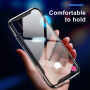 BASEUS pantser doorzichtige afdekking met frame voor iPhone XR - zwart