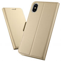 Flip Case met standaard voor iPhone XS Max. - goud