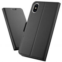 Flip Case met standaard voor iPhone XS Max. - zwart