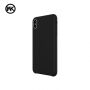MOKA Vloeibare siliconenhoes voor iPhone XS Max. - zwart