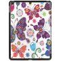 Case met slaapfunctie voor iPad 9,7" (2017/2018) - vlinders en bloemen