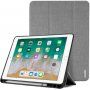 DUX DUCIS Domo etui met ruimte voor Apple Pencil en slaapfunctie voor iPad 9,7" (2017/2018) - grijs