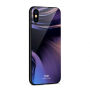 NXE-hoes met glazen achterkant voor iPhone XS Max. - violet