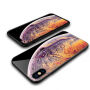 NXE-hoes met glazen achterkant voor iPhone XS Max. - oranje planeet
