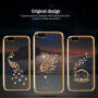Gouden deksel met stenen voor iPhone 6 / 6S - zwaan