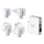 6700mAh lader / Power Bank met vervangbare stekkers (AU / UK / US / EU) en draadloos opladen