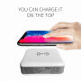 6700mAh lader / Power Bank met vervangbare stekkers (AU / UK / US / EU) en draadloos opladen