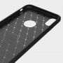 robuuste geborstelde stijl cover voor iPhone XS Max. - zwart