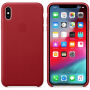 Originele Apple lederen koffer voor iPhone XS Max. - rood