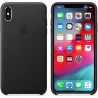 Originele Apple lederen koffer voor iPhone XS Max. - zwart