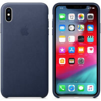 Originele Apple lederen koffer voor iPhone XS Max. - nachtblauw