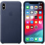 Originele Apple lederen koffer voor iPhone XS Max. - nachtblauw