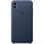 Originele Apple lederen koffer voor iPhone XS Max. - nachtblauw