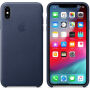 Originele Apple lederen koffer voor iPhone XS Max. - nachtblauw