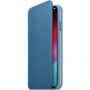 Origineel Apple Folio lederen koffer voor iPhone XS Max. - blauw-grijs