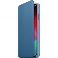 Origineel Apple Folio lederen koffer voor iPhone XS Max. - blauw-grijs