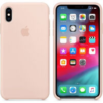 Origineel Apple Siliconen hoesje voor iPhone XS Max. - zandroze