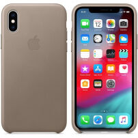 Originele Apple lederen koffer voor iPhone XS - roken