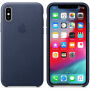 Originele Apple lederen koffer voor iPhone XS - nachtblauw