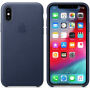 Originele Apple lederen koffer voor iPhone XS - nachtblauw