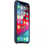 Originele Apple lederen koffer voor iPhone XS - nachtblauw