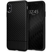 Spigen Core Armor bestand dekking voor iPhone XS / X - zwart