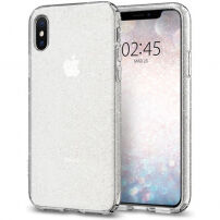 Spigen Liquid Crystal Glitter cover voor iPhone XS / X - rein