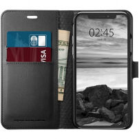 Spigen Portemonnee S koffer voor Apple iPhone XS / X van Apple - zwart