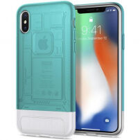 Spigen Klassieke C1 koffer voor Apple iPhone X - turquoise